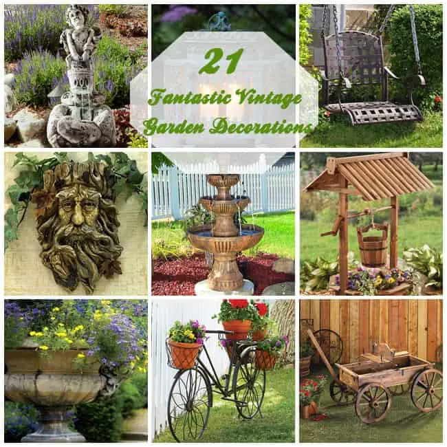 21 Fantastic Vintage Garden Decorations