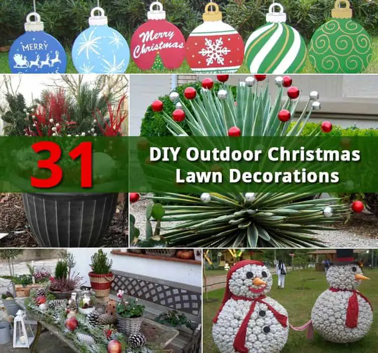 31 DIY Outdoor Christmas Lawn Decorations