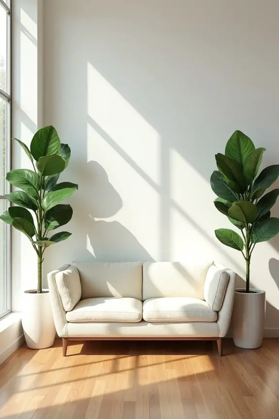 balanced plant arrangements enhance space