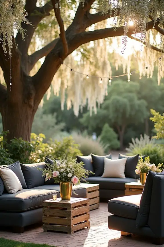 contemporary garden lounge areas