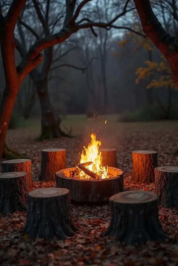 cozy outdoor fire pit