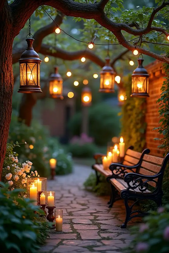 enchanting evening garden ambiance