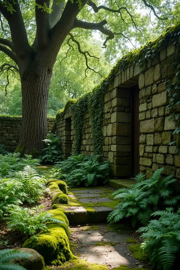 mossy stone walls enchant gardens