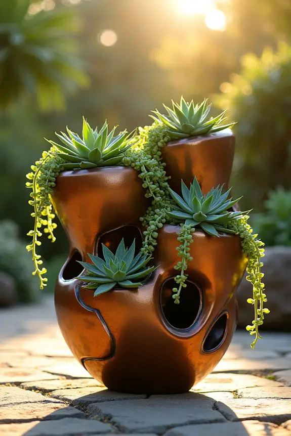 sculptural living art planters