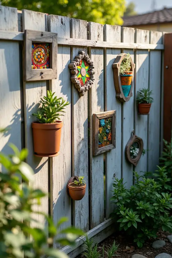 small yard fence art