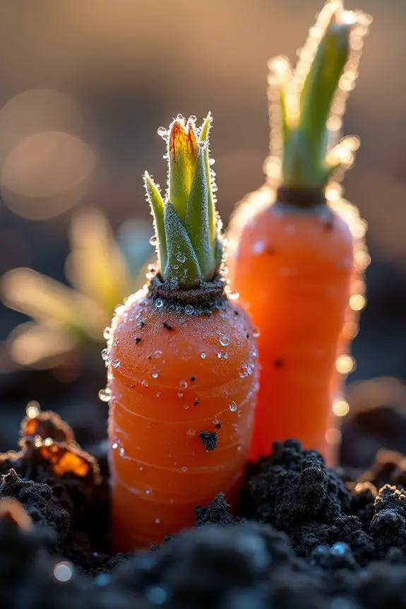 sweet resilient autumn carrots