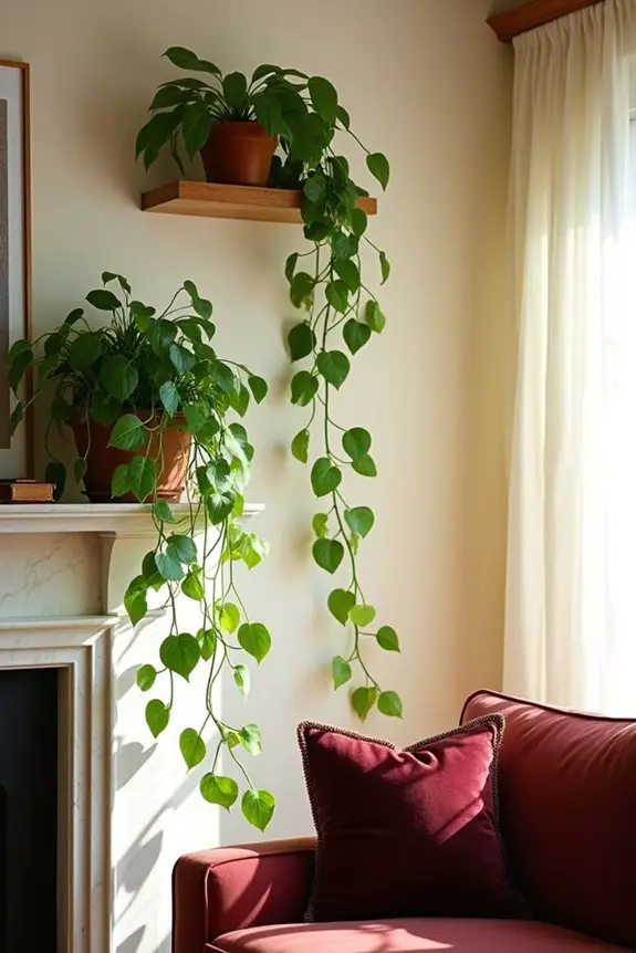 trailing plants enhance interiors