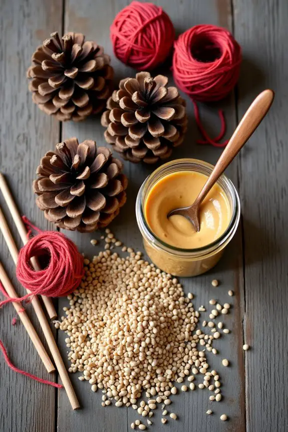 bird feeder crafting supplies