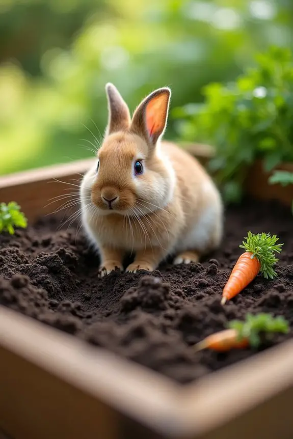 bunny digging box paradise