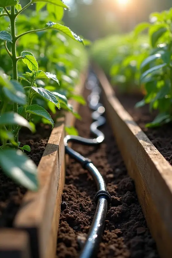 efficient hillside drip irrigation