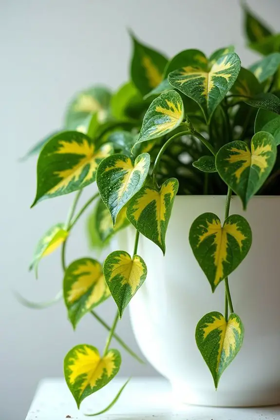 elegant cascading heart shaped foliage