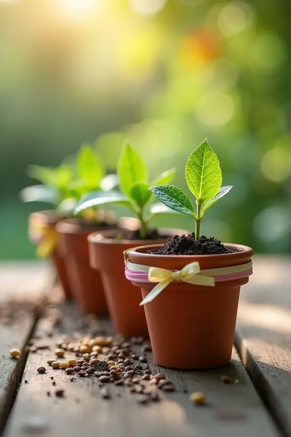 garden themed party favors
