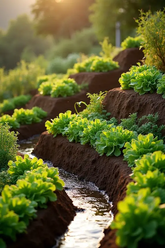 terraced gardens for irrigation