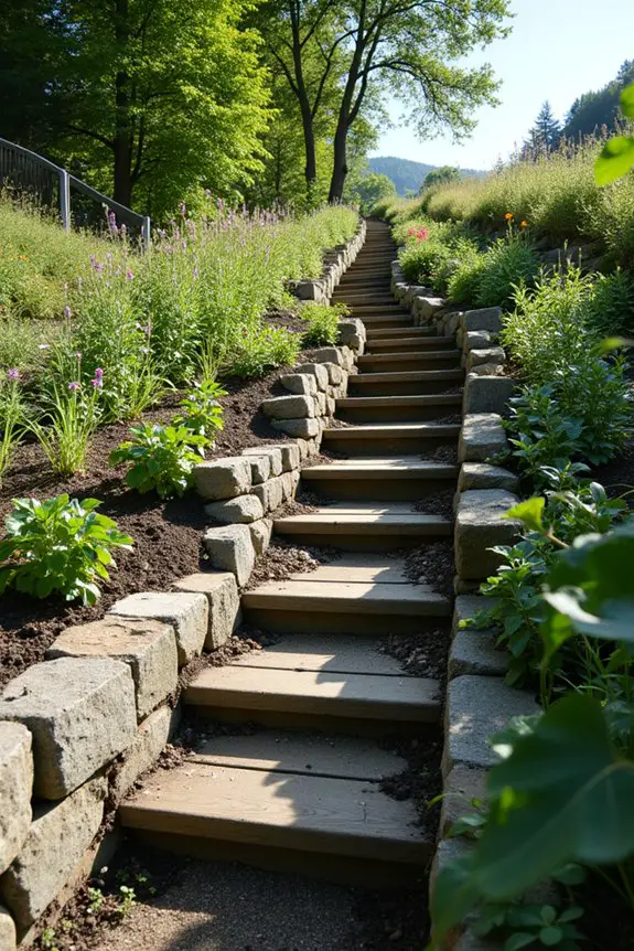accessible hillside garden pathways