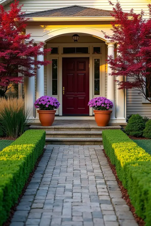 charming entrance with plants