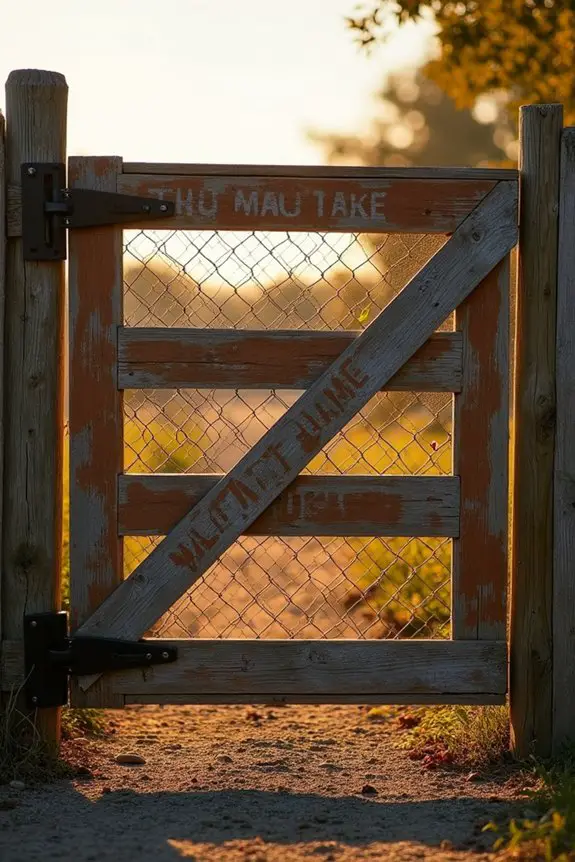charming rustic chicken gate