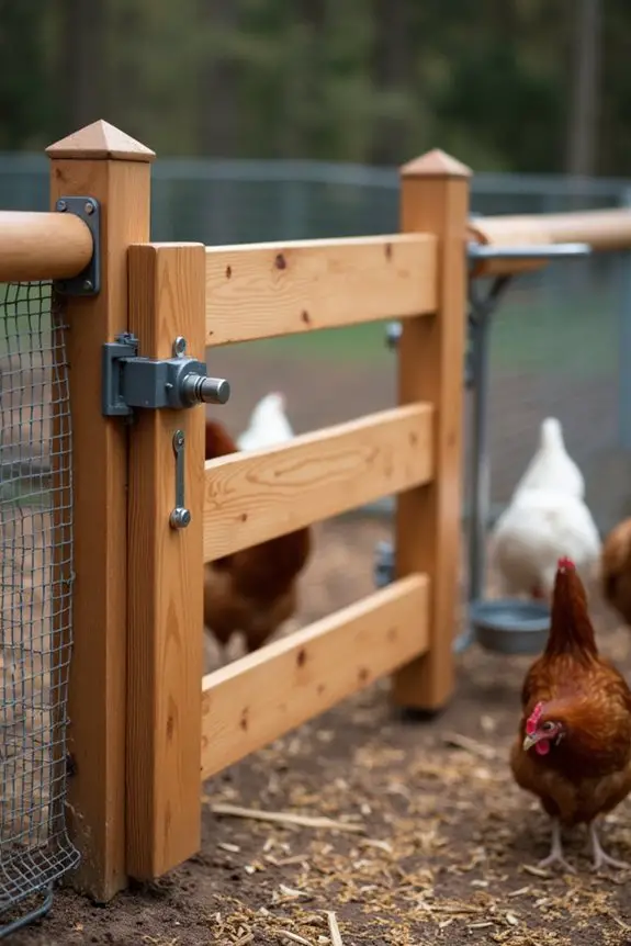 comfortable chicken care gates