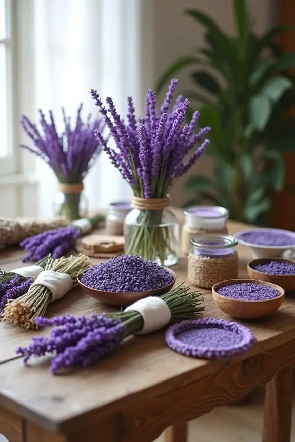 lavender themed crafts and decor
