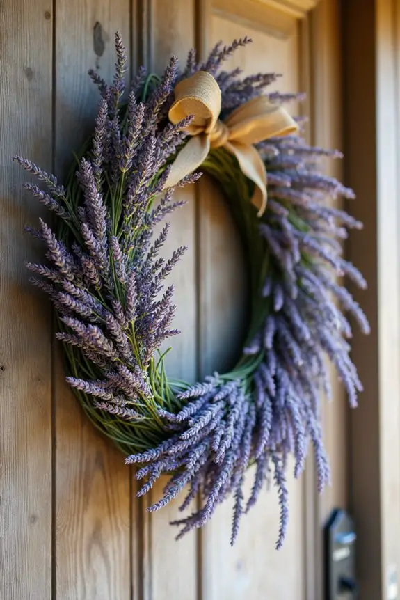 rustic lavender wreath creation