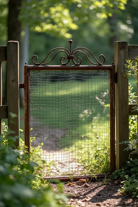 rustic metal gate frames