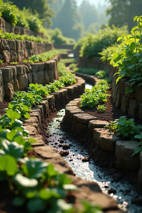 swales and berms for irrigation