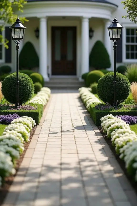 symmetrical landscape design elements