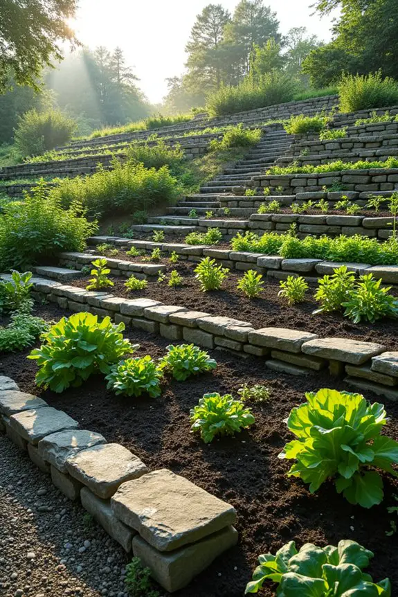 terraced gardens enhance soil retention