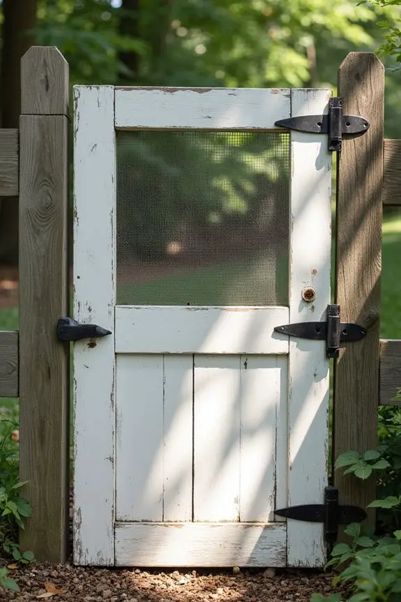 upcycled chicken gate solution