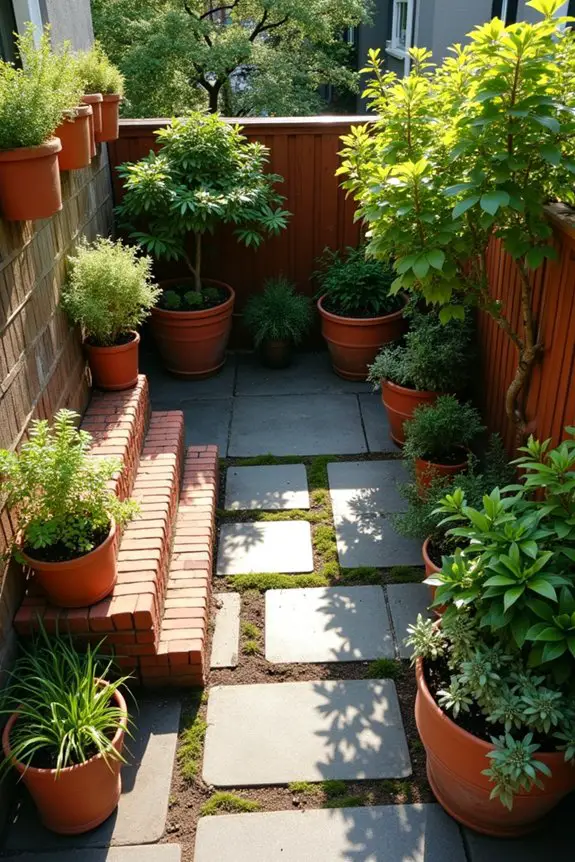 vertical colorful container gardens