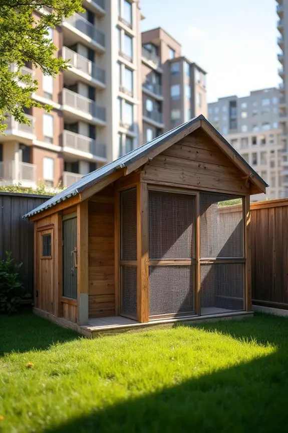 charming corner chicken coop