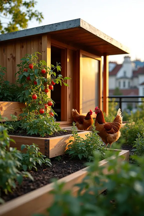 chickens enhancing garden productivity