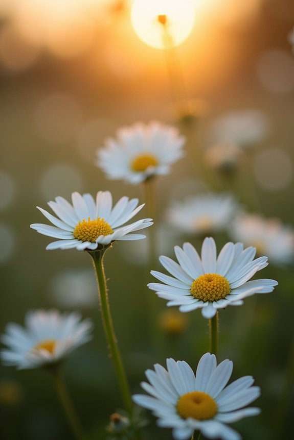 daisy petals close at night