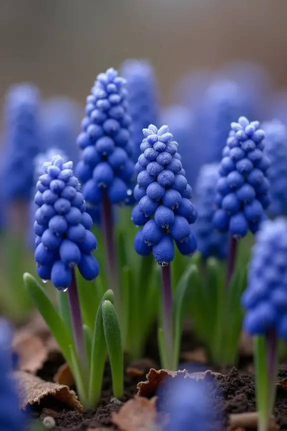 grape hyacinths bloom early