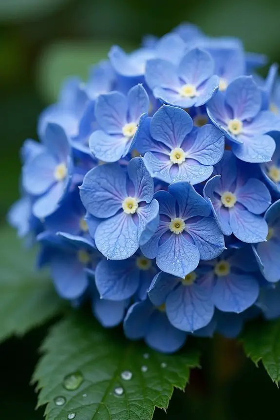 long lasting blue hydrangea blooms