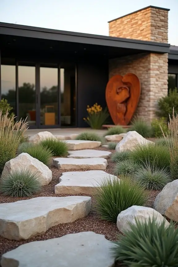 low maintenance rock garden