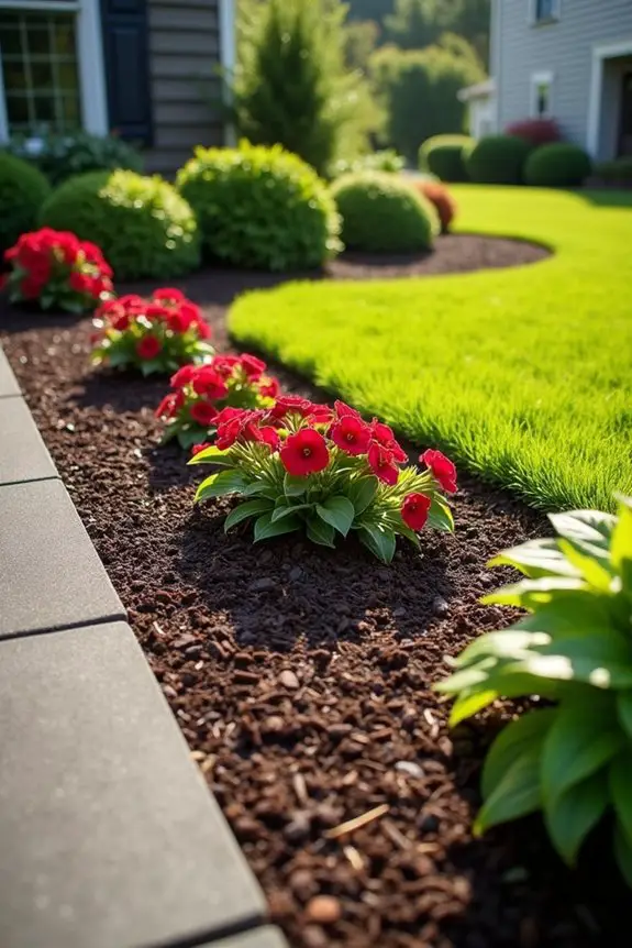 mulch types enhance garden aesthetics