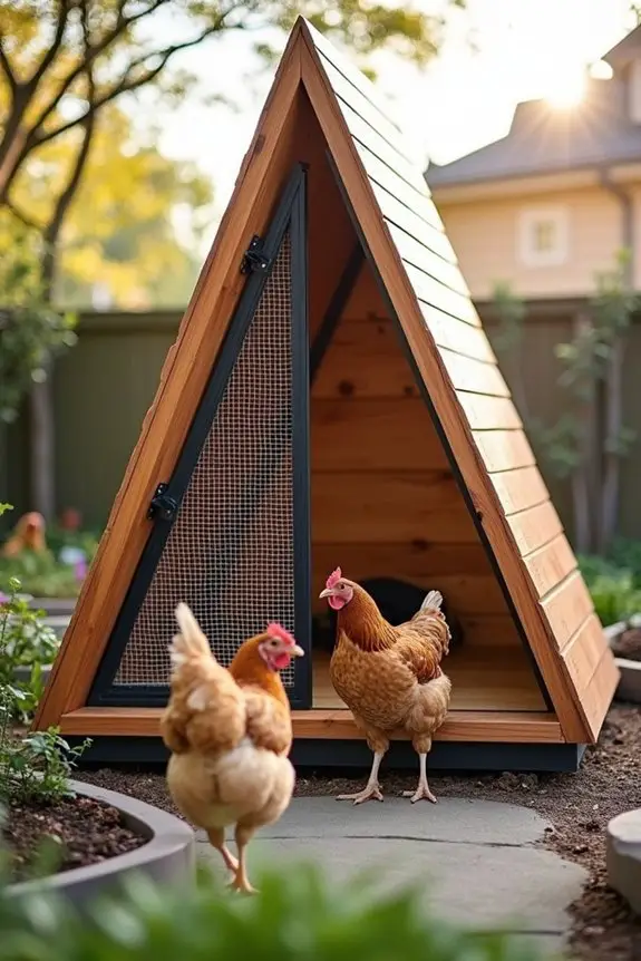 stylish space efficient chicken coop