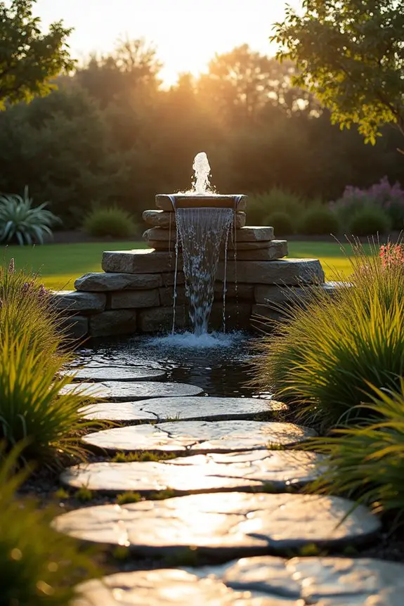 transformative front yard water feature