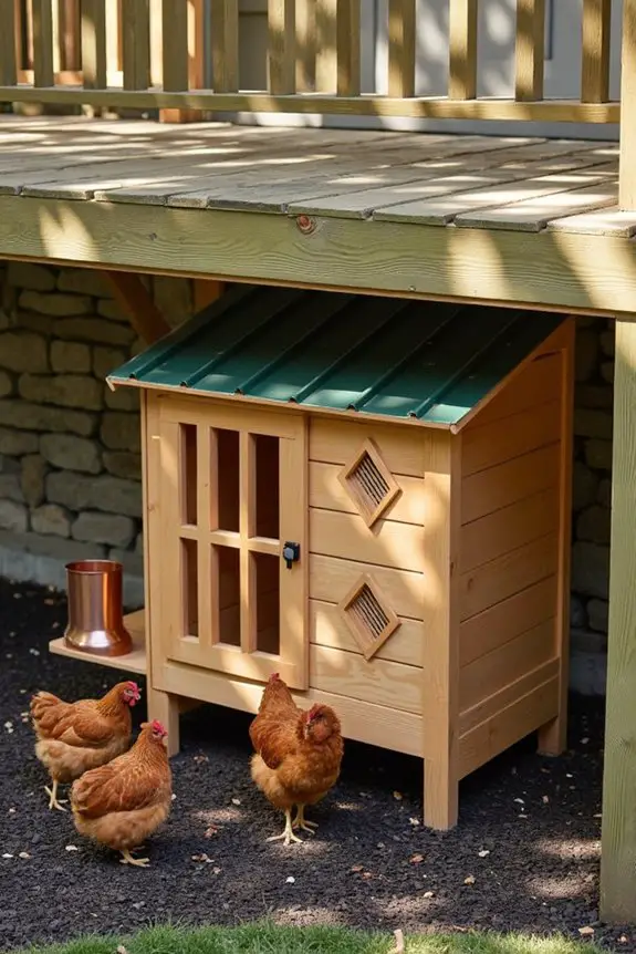 under deck chicken sanctuary design