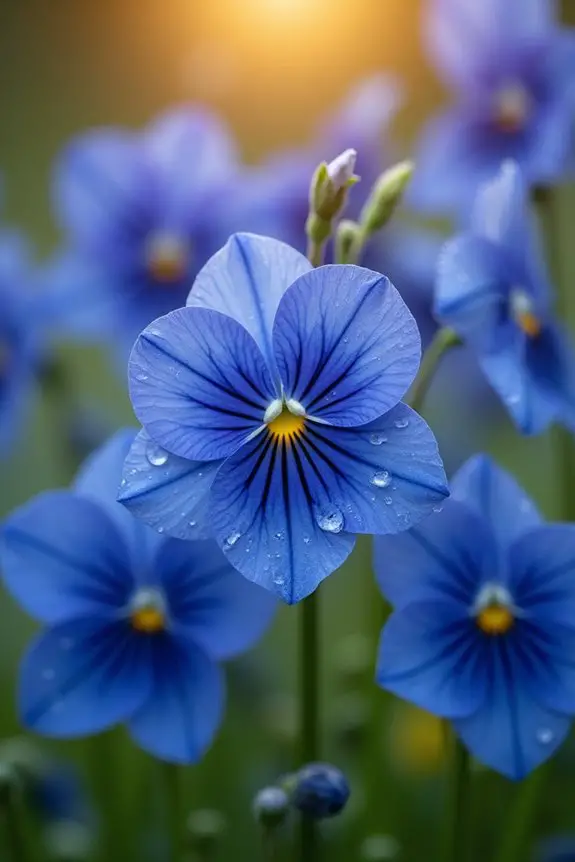 year round seasonal blue flowers