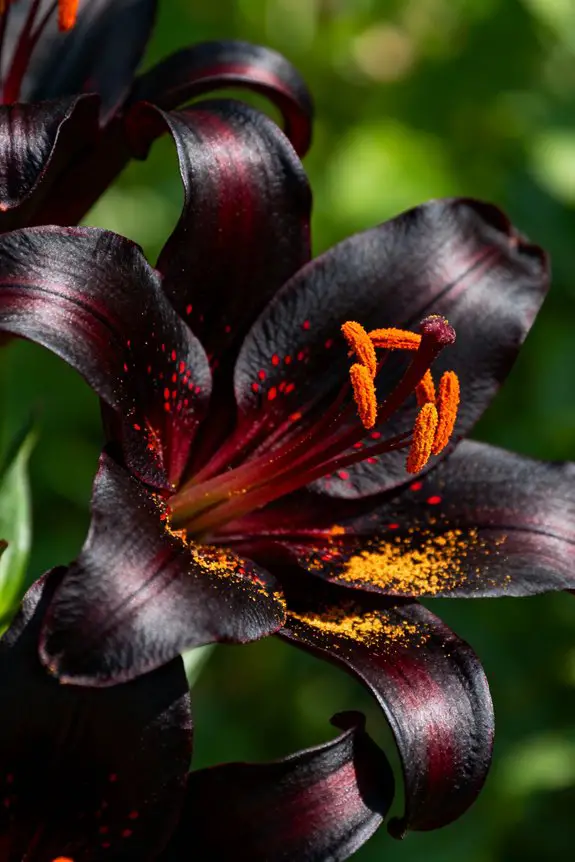 dramatic black beauty blooms