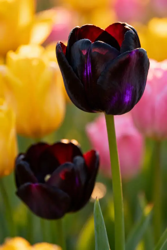elegant deep purple blooms