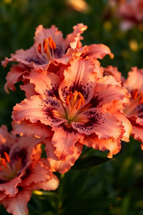 elegant double lily blooms
