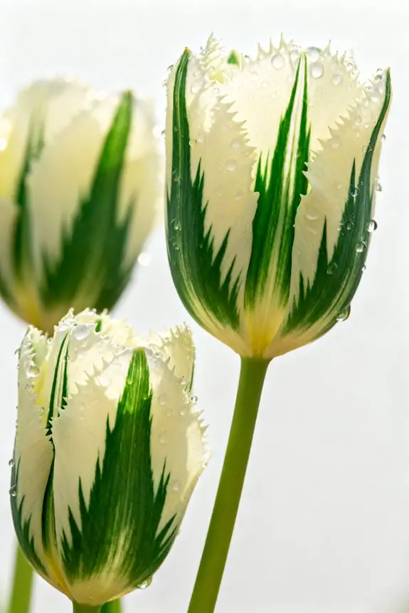 emerald striped tulip beauty