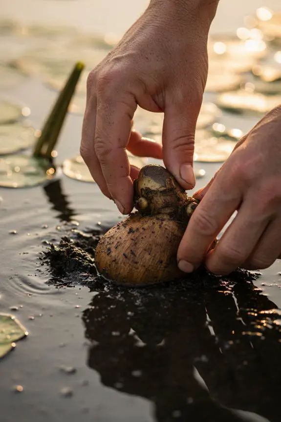 lotus tubers planting technique