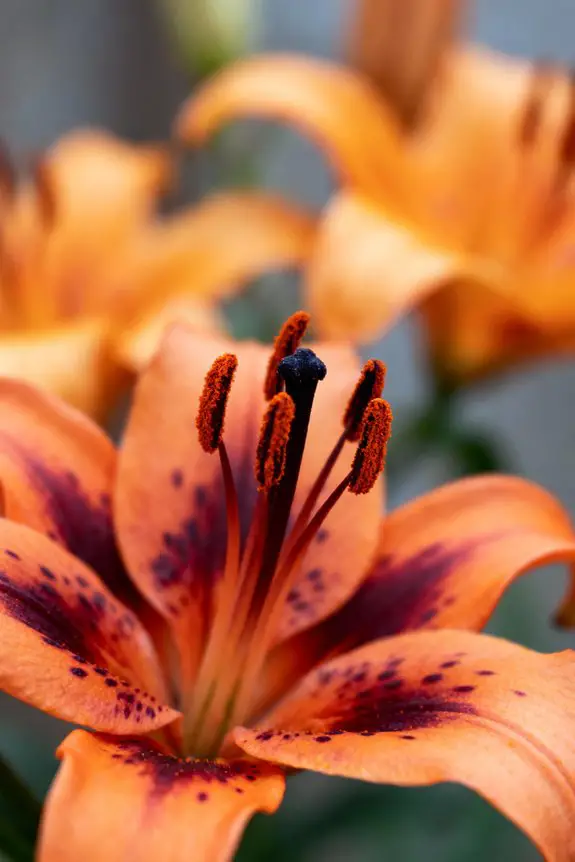 nodding orange red blooms