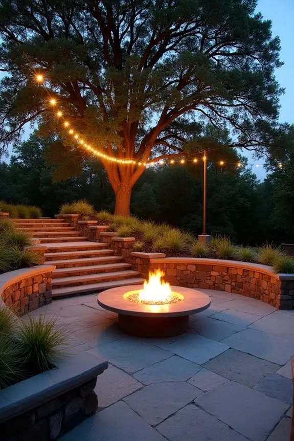 stunning multi level fire pits