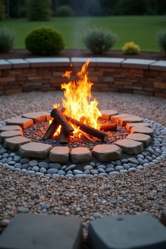 sunken fire pit design