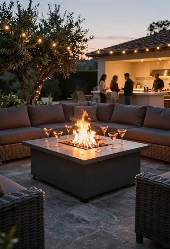 cozy outdoor fire features