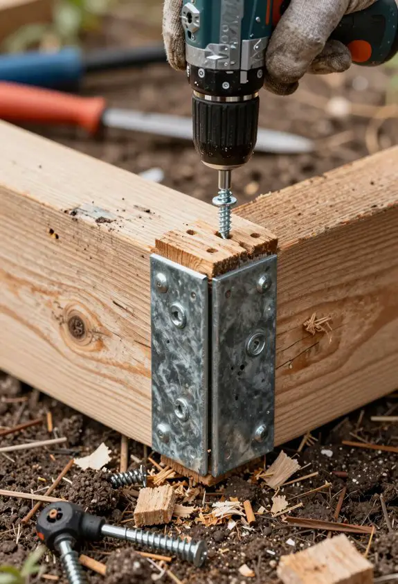 garden bed assembly process